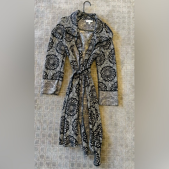 Missoni long cardigan sweater w/ belt (Black/White/Purple) (size 6) - Picture 4 of 4